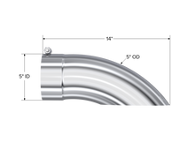 Load image into Gallery viewer, MBRP Universal Tip 5 O.D. Turn Down 5 inlet 14 length - T5085
