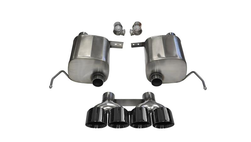 Corsa 2014-2019 Corvette C7 Coupe 6.2L V8 AT/MT 2.75in Valve-Back Dual Rear Exit Black Sport Exhaust - 14764BLK