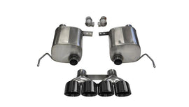 Corsa 2014-2019 Corvette C7 Coupe 6.2L V8 AT/MT 2.75in Valve-Back Dual Rear Exit Black Sport Exhaust - 14764BLK