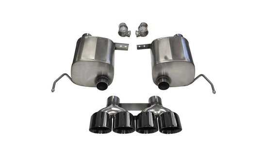 Corsa 2014-2019 Corvette C7 Coupe 6.2L V8 AT/MT 2.75in Valve-Back Dual Rear Exit Black Sport Exhaust - 14764BLK