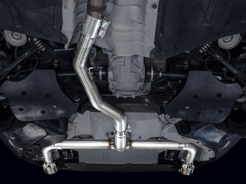 AWE Tuning 19-23 BMW 330i / 21-23 BMW 430i Base G2X Track Edition Axle-Back Exhaust - Chrome Silver - 3020-32429