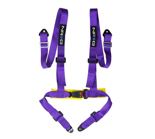 NRG 4 Point Seat Belt Harness / Buckle Lock- Purple - SBH-4PC-SPP