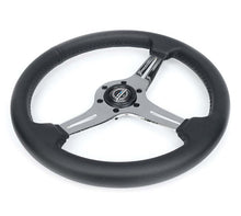 Load image into Gallery viewer, NRG Light Weight Gaming Steering Wheel - 350mm 3 Chrome Silver Spokes Perforated Leather - ST-018CH-PR