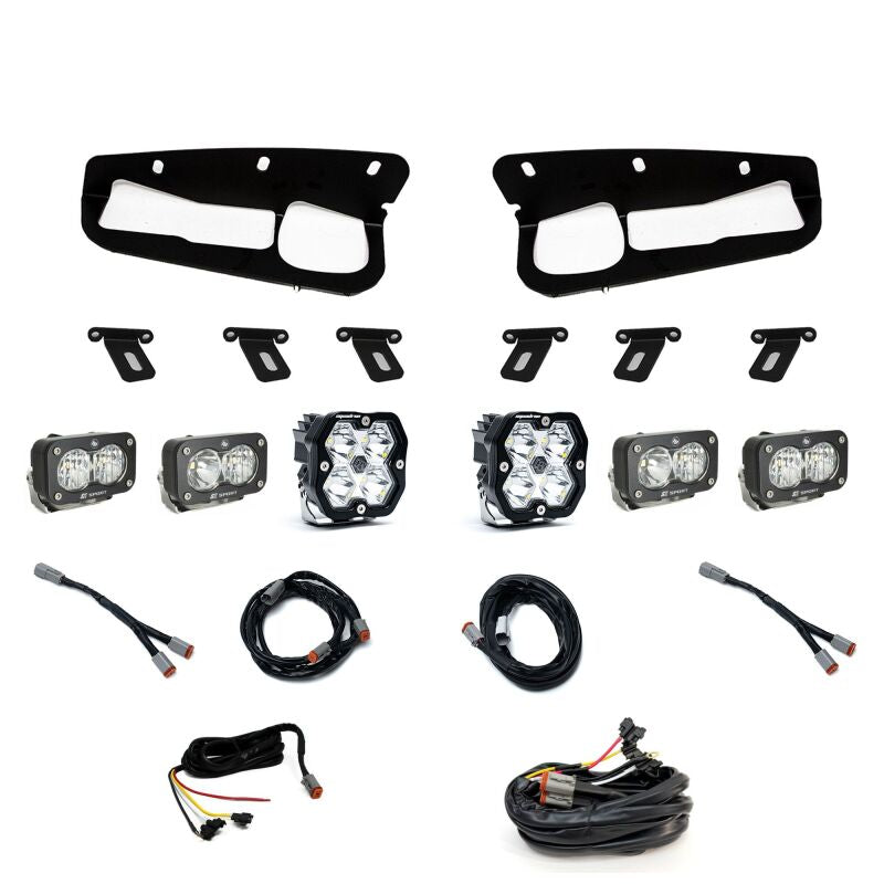 Baja Designs 21-25 Ford Bronco Squadron 2.0 (Spot) / S2 Sport D/C & W/C FPK Steel Bumper w/UP -Clear - 440086UP