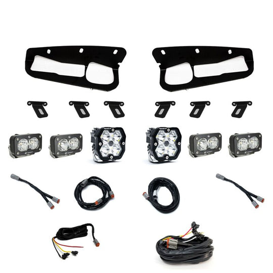 Baja Designs 21-25 Ford Bronco Squadron 2.0 (Spot) / S2 Sport D/C & W/C FPK Steel Bumper w/UP -Clear - 440086UP
