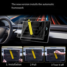 Load image into Gallery viewer, Front &amp; Rear Display Tempered Glass Screen Protector for Model Y Juniper / 3 Highland