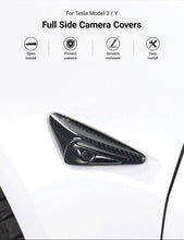 Load image into Gallery viewer, Full Side Camera Covers for Tesla Model 3 / Y - Carbon Fiber Exterior Mods