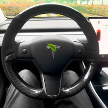Load image into Gallery viewer, Genuine Leather Steering Wheel Cover for Tesla Model 3 / Model Y