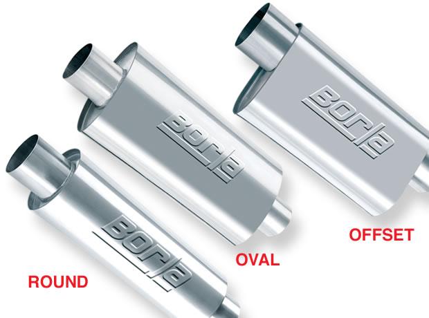 Borla XR-1 Racing Sportsman 3.5in. Outlet / 3.5in Inlet Oval Muffler - 5in Diameter x 15in Length - 40946