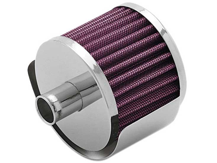 K&N 1in Flange ID x 3in OD x 2.5in Height Clamp On Crankcase Vent Filter - 62-1511