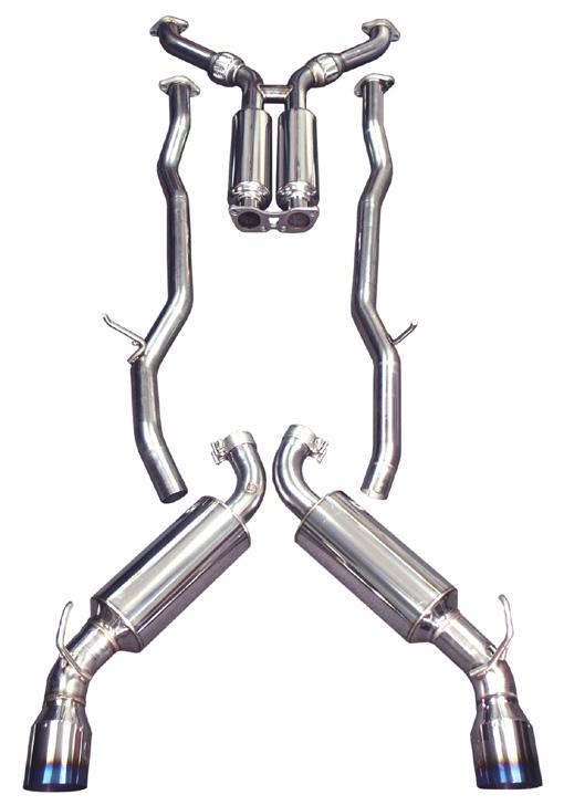 Injen 08-13 Infiniti G37 V6 3.7L RWD Coupe Only 76mm Stainless Steel Exhaust w/ Titanium Tips - SES1997TT