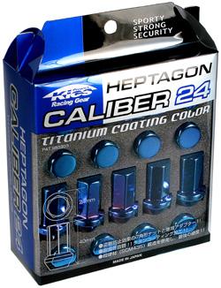 Project Kics 12X1.50 Titanium Blue Caliber Lug Nut - WHPC01