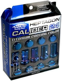 Project Kics 12X1.50 Titanium Blue Caliber Lug Nut - WHPC01