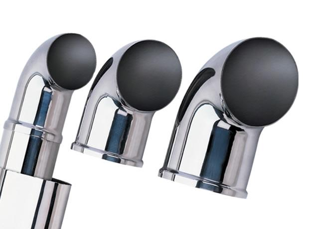 Borla Universal Polished Tip Single Round Turndown/Turnout (inlet 3in. Outlet 3in) *NO Returns* - 20140