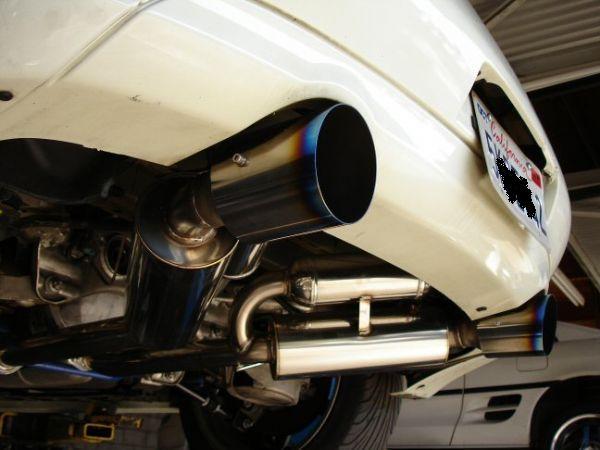 HKS 03-06 350z Dual Hi-Power Ti Tip Catback Exhaust (SUS304 NO COATING) - 32009-BN001