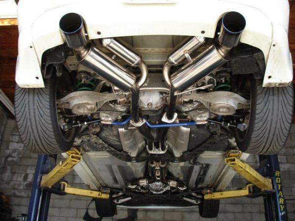 HKS 03-06 350z Dual Hi-Power Ti Tip Catback Exhaust (SUS304 NO COATING) - 32009-BN001