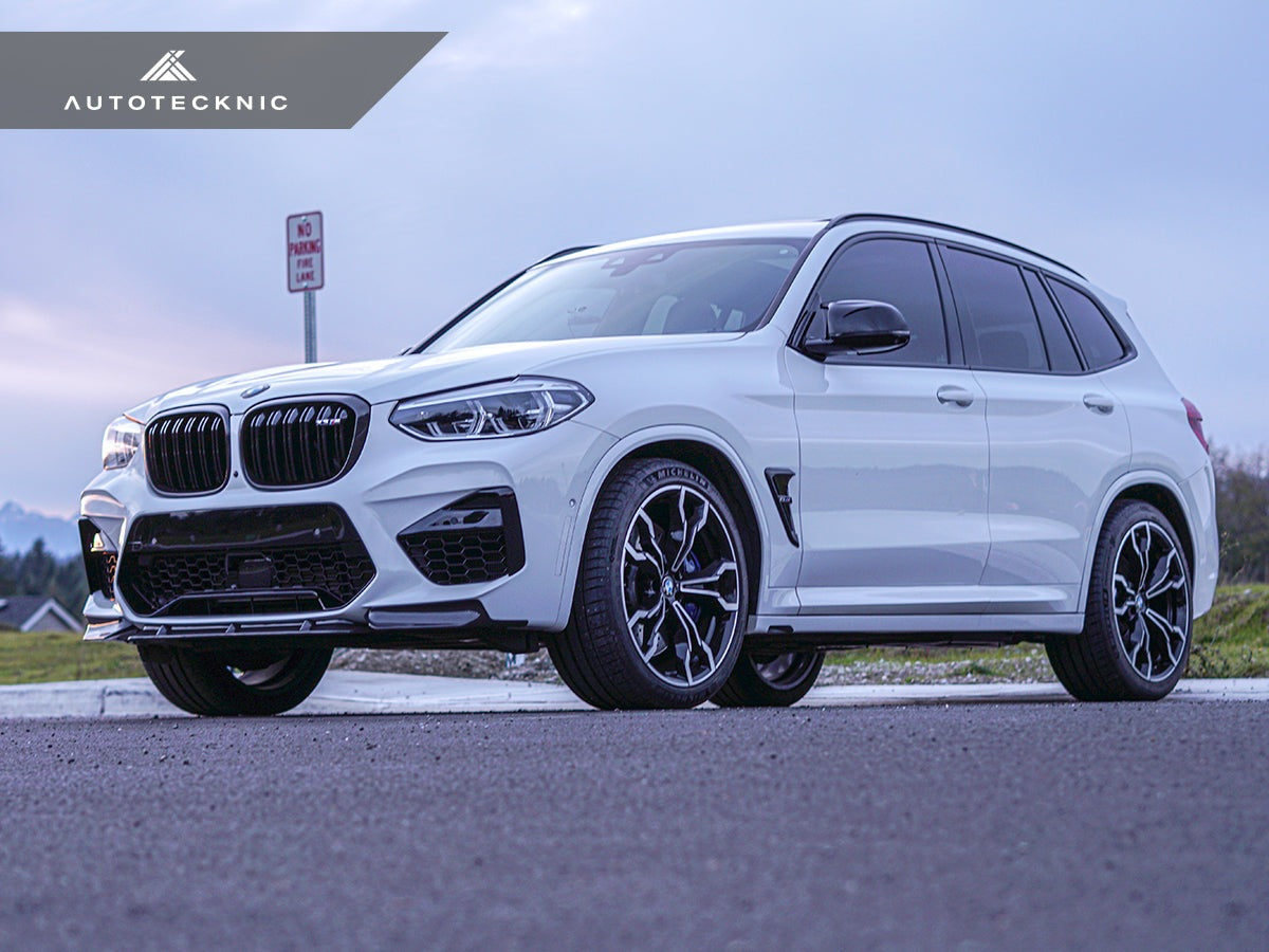 AutoTecknic Dry Carbon Performante Aero Splitter & Center Lip Set - BMW F97 X3M | F98 X4M