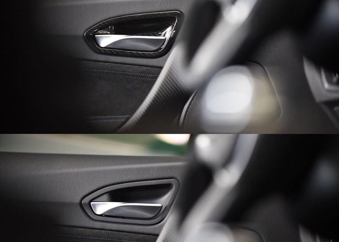 AutoTecknic Dry Carbon Interior Door Handle Trim Set - BMW F87 M2 | F22 2-Series | F20 1-Series
