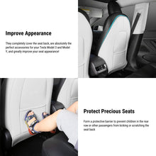 Load image into Gallery viewer, Lattice Leather Seat Back Protector for Tesla Model 3 &amp; Model Y