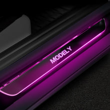 Load image into Gallery viewer, LED Colorful Lights Illuminated Door Sills for Tesla Model Y/3/S/X