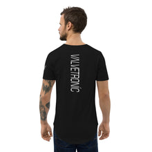 Load image into Gallery viewer, Valvetronic Men&#39;s Curved Hem T-Shirt white text