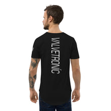 Load image into Gallery viewer, Valvetronic Men&#39;s Curved Hem T-Shirt white text