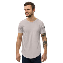 Load image into Gallery viewer, Valvetronic Men&#39;s Curved Hem T-Shirt white text