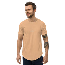 Load image into Gallery viewer, Valvetronic Men&#39;s Curved Hem T-Shirt white text
