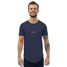 Load image into Gallery viewer, Valvetronic Men&#39;s Curved Hem T-Shirt white text