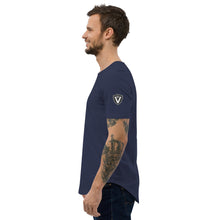 Load image into Gallery viewer, Valvetronic Men&#39;s Curved Hem T-Shirt white text