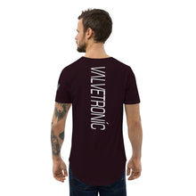 Load image into Gallery viewer, Valvetronic Men&#39;s Curved Hem T-Shirt white text