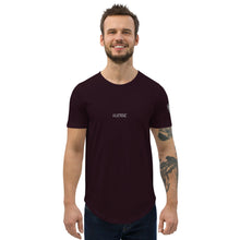 Load image into Gallery viewer, Valvetronic Men&#39;s Curved Hem T-Shirt white text