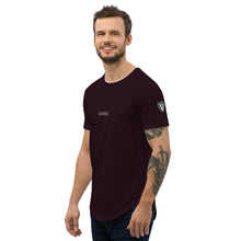 Load image into Gallery viewer, Valvetronic Men&#39;s Curved Hem T-Shirt white text