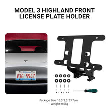 Load image into Gallery viewer, Model 3 Highland US Standard License Plate Holder | Aluminum Bracket