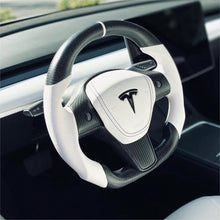 Load image into Gallery viewer, Model 3 / Y Sport Round Carbon Fiber Steering wheel 【Style 41】