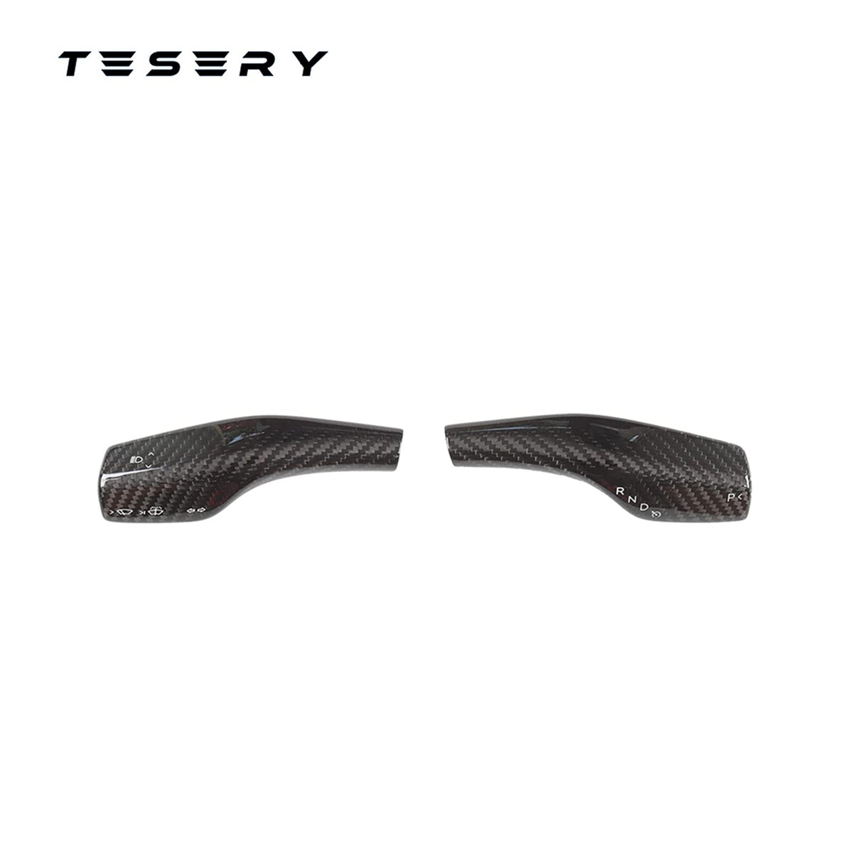 TESERY Model 3 / Y Turn Signal Stalk Cover - Dry Carbon Fiber Interior Mods
