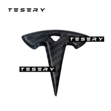 Load image into Gallery viewer, Model 3 / Y Steering Wheel Logo Cover - Carbon Fiber Interior Mods