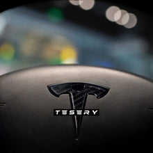Load image into Gallery viewer, Model 3 / Y Steering Wheel Logo Cover - Carbon Fiber Interior Mods