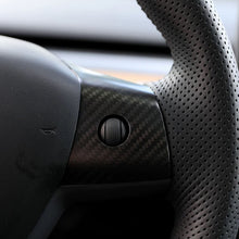 Load image into Gallery viewer, Model 3 / Y Steering Wheel Middle Trim Cover - Carbon Fiber Interior Mods