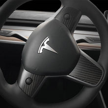 Load image into Gallery viewer, Model 3 / Y Steering Wheel Middle Trim Cover - Carbon Fiber Interior Mods
