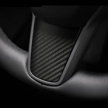 Load image into Gallery viewer, Model 3 / Y Steering Wheel Middle Trim Cover - Carbon Fiber Interior Mods
