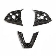 Load image into Gallery viewer, Model 3 / Y Steering Wheel Middle Trim Cover - Carbon Fiber Interior Mods
