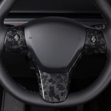 Load image into Gallery viewer, Model 3 / Y Steering Wheel Patch - Carbon Fiber Interior Mods