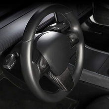 Load image into Gallery viewer, Model 3 / Y Steering Wheel Patch - Carbon Fiber Interior Mods