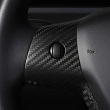 Load image into Gallery viewer, Model 3 / Y Steering Wheel Patch - Carbon Fiber Interior Mods