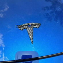 Load image into Gallery viewer, Model 3 / Y T Logo Overlay Front &amp; Rear - Real Carbon Fiber Exterior