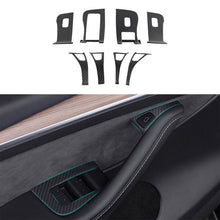 Load image into Gallery viewer, Dry Carbon Fiber Window &amp; Door Switch Covers for Model Y / Model 3（Left Hand Drive）
