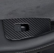 Load image into Gallery viewer, Dry Carbon Fiber Window &amp; Door Switch Covers for Model Y / Model 3（Left Hand Drive）