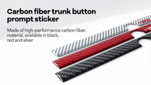 Load image into Gallery viewer, Model Y Juniper Rear Trunk Button Sticker | Flexible Urethane Carbon Fiber