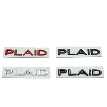 Load image into Gallery viewer, PLAID Letter Badge Emblem | Premium Alloy | 3M Adhesive | 4 Finishes Available